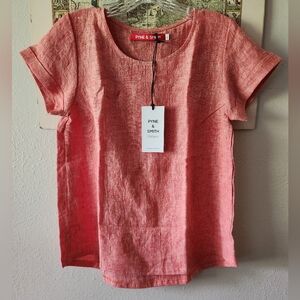 NWT coral chambray blouse XS